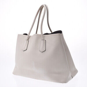 Prada White Bag Tote Calfskin Handbag Ivory
